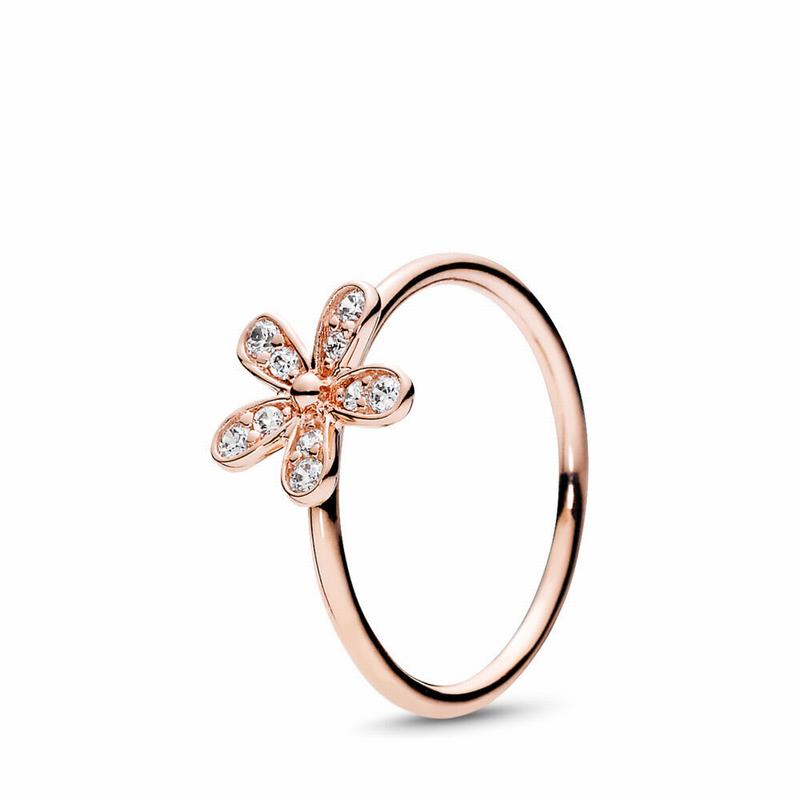 Pandora Rose™ Dazzling Daisy Stackable Ring Sale NZ (743560-EIY)